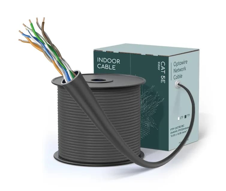 FTP CAT5E BC 24AWG PVC(indoor) "0.53 ± 0.01 mm"