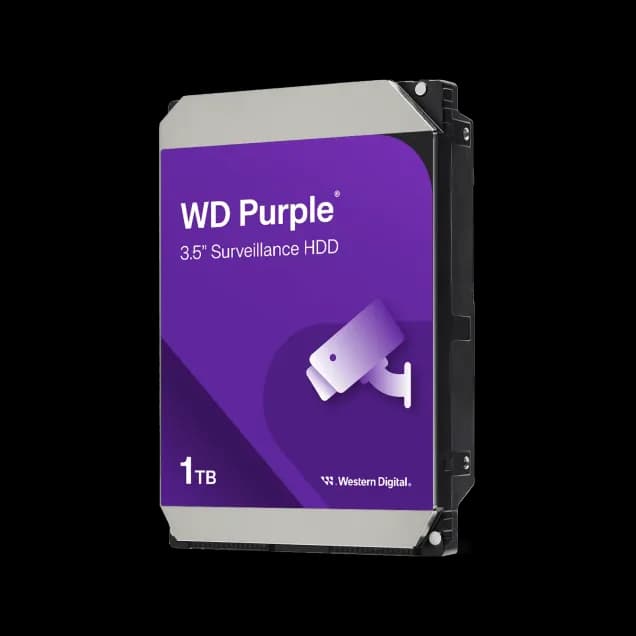 WESTERN DIGITAL PURPLE 1TB 3.5" SURVEILLANCE HDD, 5400RPM, SATA III (WD11PURZ)
