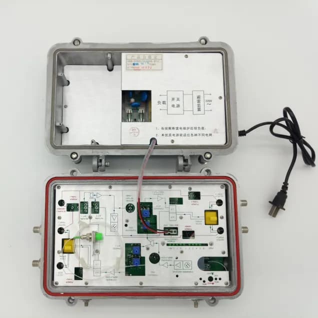 Outdoor optical receiver with AGC 4 RF Output YT8684-4 