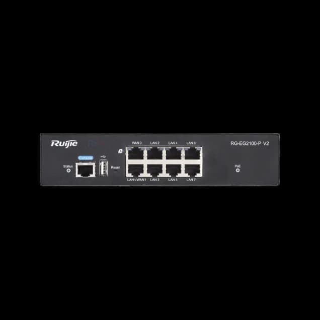 Security Gateway  with 8 Gigabit ports, PoE+, AP Controller RG-EG2100-P v2