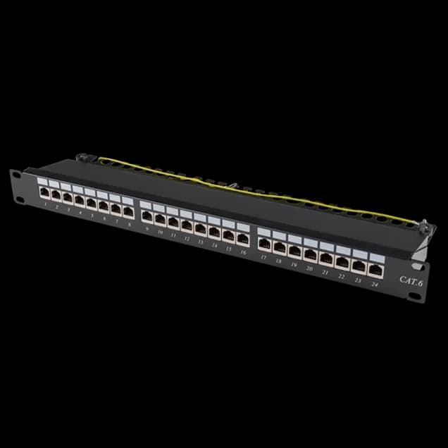 Patch Panel 24port RJ45 Cat 5&6-SH