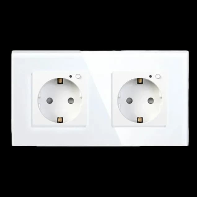 Wi-Fi EU Type F Double Socket 16A (White) VIV-TW-WF2F-WT 