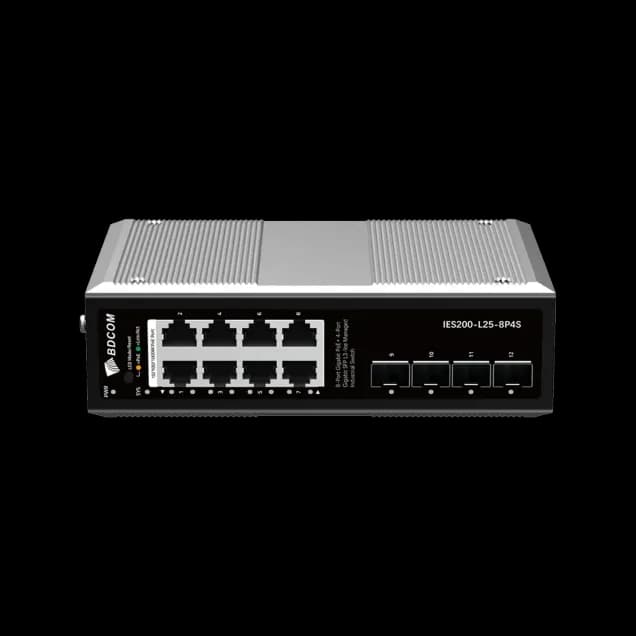 8 PoE ports with 4 SFP uplinks in an industrial switch built for demanding networks