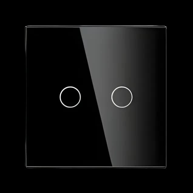 2 Gang Touch Switch (EU version/Black) Akubela TYSH-Z2223