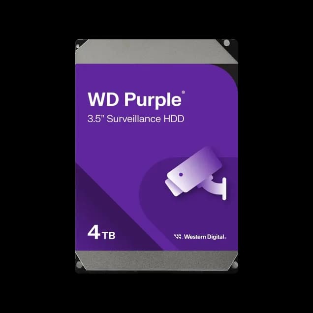 WESTERN DIGITAL PURPLE 4TB 3.5" SURVEILLANCE HDD, 5400RPM, SATA III (WD43PURZ)